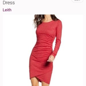Leith Women's Red Long Sleeve Dress